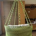 Pastel Green Boho Style Indoor Hammock Swing for Home, Bedroom & Living Room
