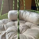 Pastel Green Boho Style Indoor Hammock Swing for Home, Bedroom & Living Room