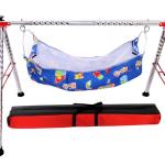 Round Baby Cradle with Foldable Stainless Steel Stand & Carry Bag