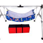 Portable Baby Hammock Cradle with Foldable Metal Stand & Carry Bag