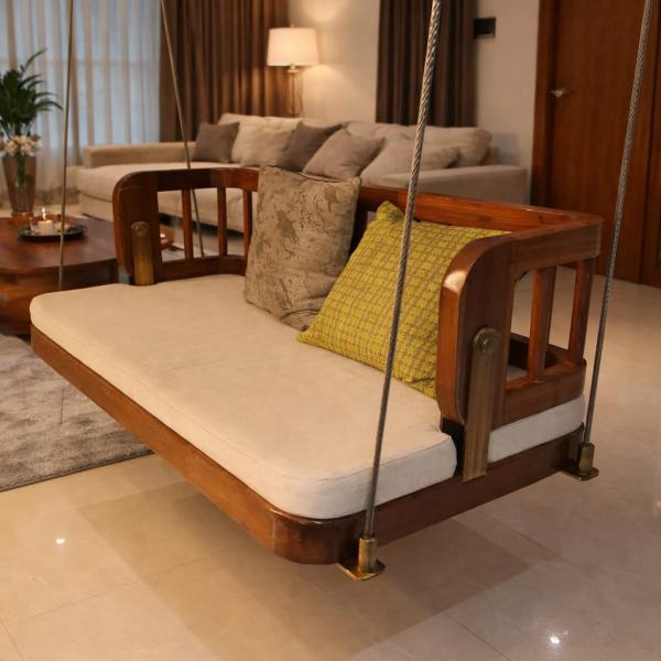 Premium Indoor Wooden Jhula for Living Room